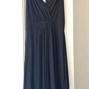 Calvin Klein Black Halter Dress with Satin Neck Tie